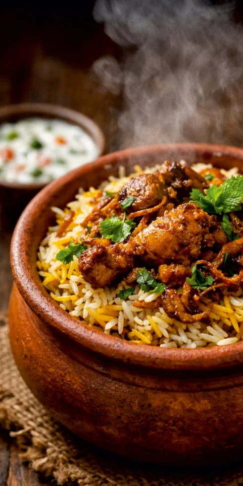 Chicken biryani featured in supplied menu